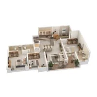 Codename Roots Mamurdi 3 BHK Floor Plan Image